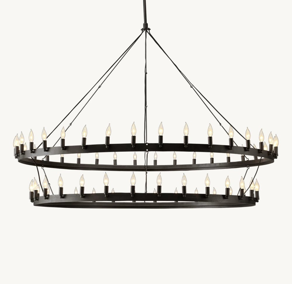 Camena Vintage Candelabra Two-Tier Chandelier