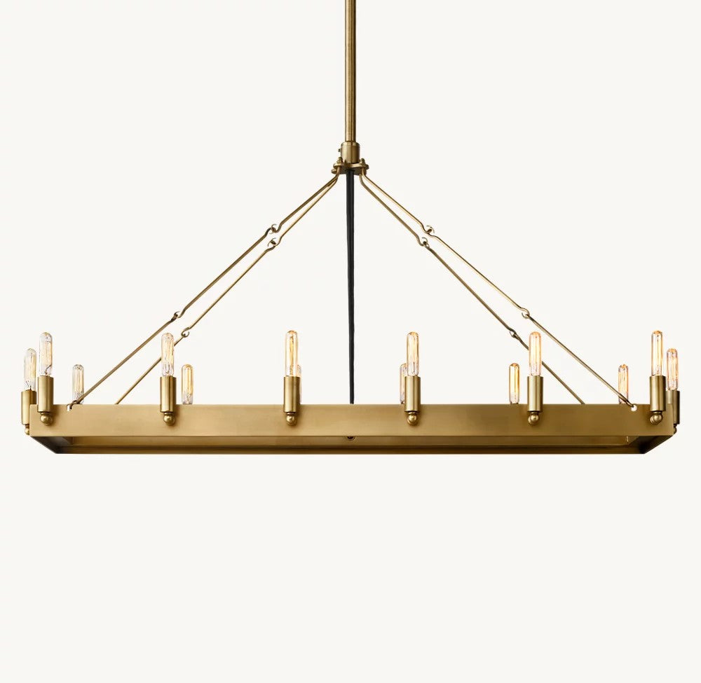 Camena Vintage Filament Rectangular Chandelier