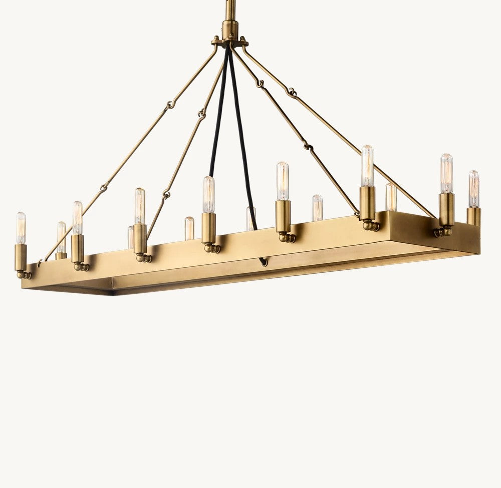Camena Vintage Filament Rectangular Chandelier