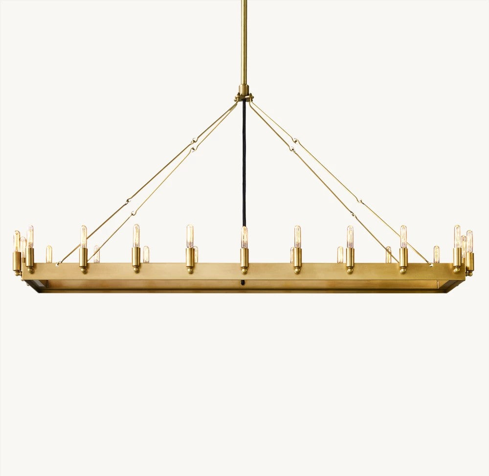 Camena Vintage Filament Rectangular Chandelier