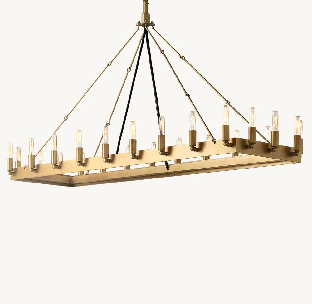 Camena Vintage Filament Rectangular Chandelier