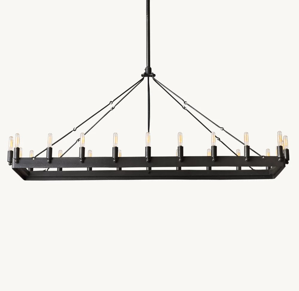 Camena Vintage Filament Rectangular Chandelier