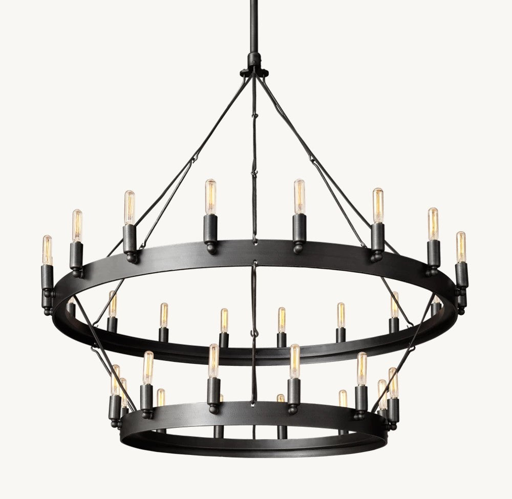 Camena Vintage Filament Two-Tier Chandelier