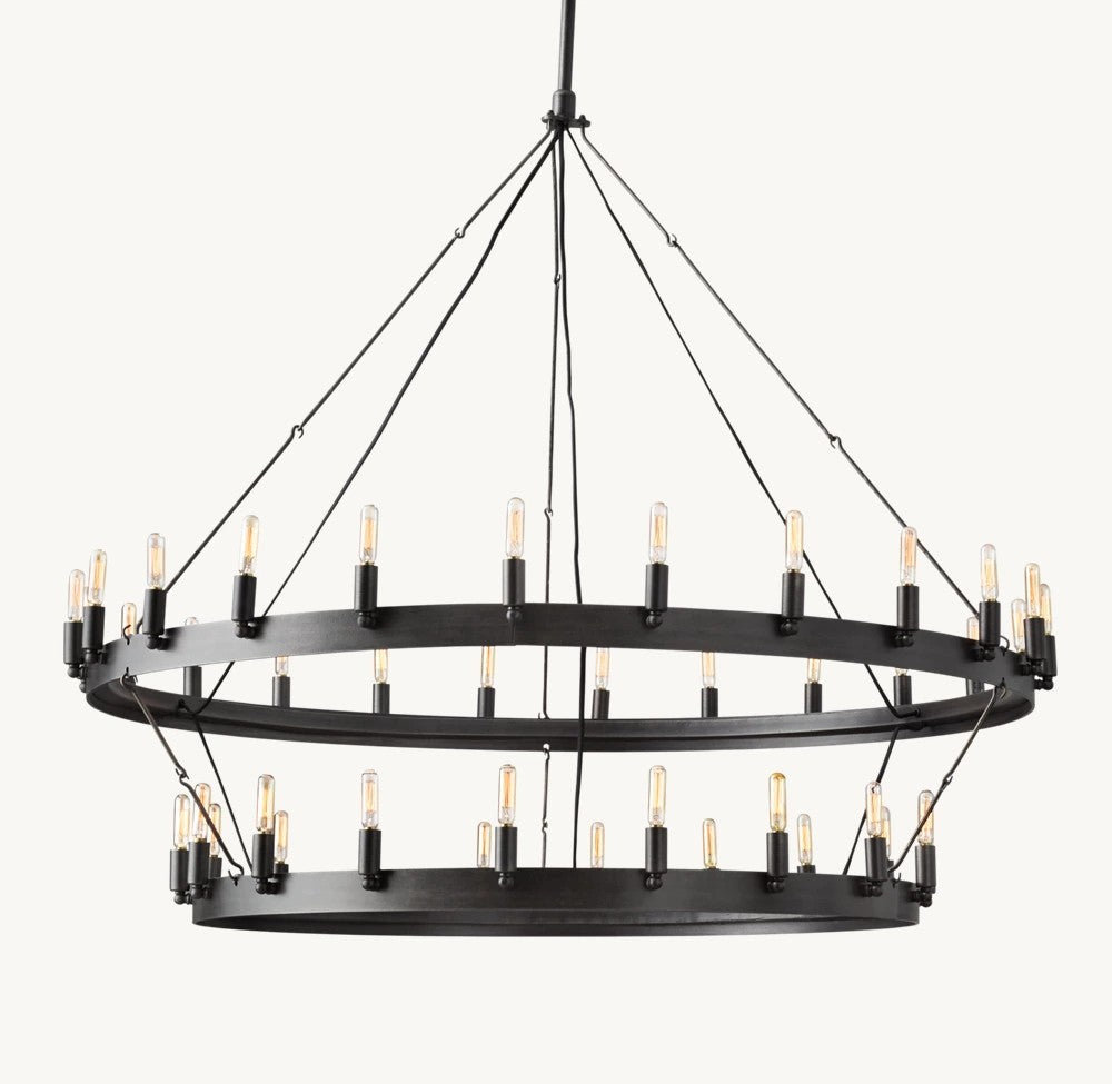 Camena Vintage Filament Two-Tier Chandelier