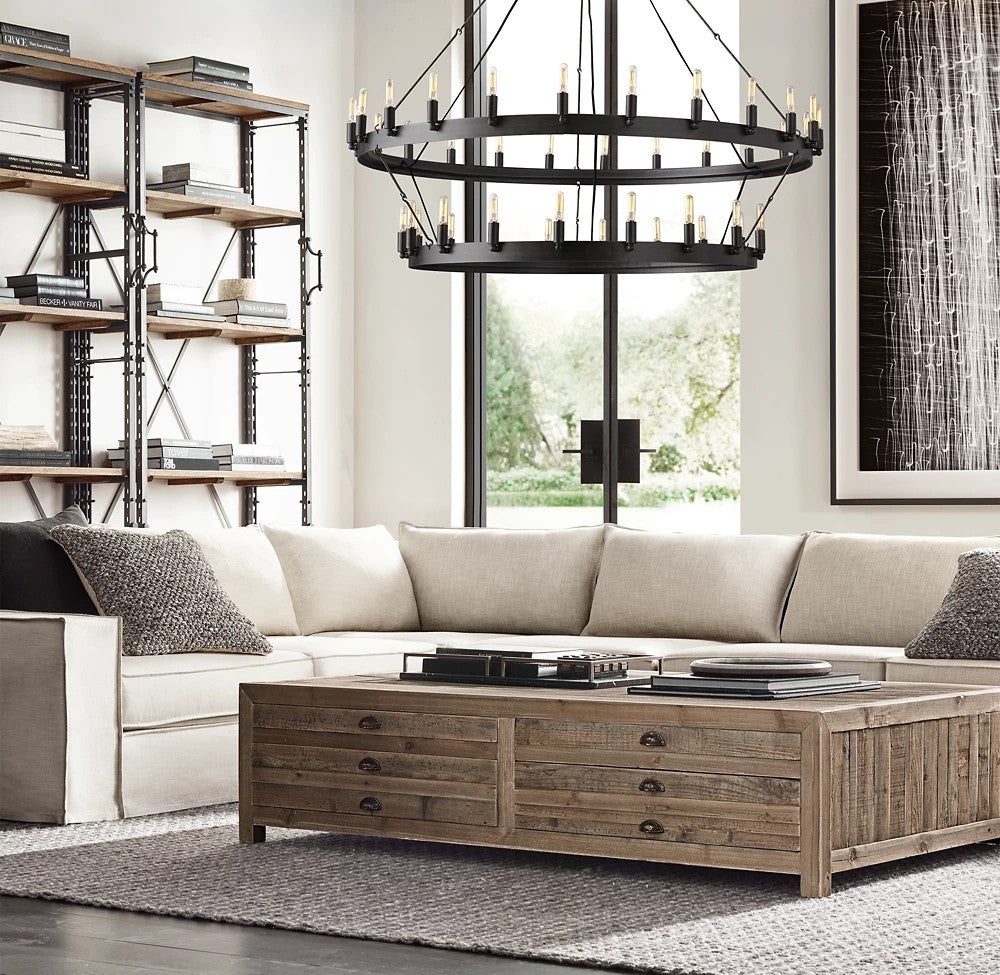 Camena Vintage Filament Two-Tier Chandelier
