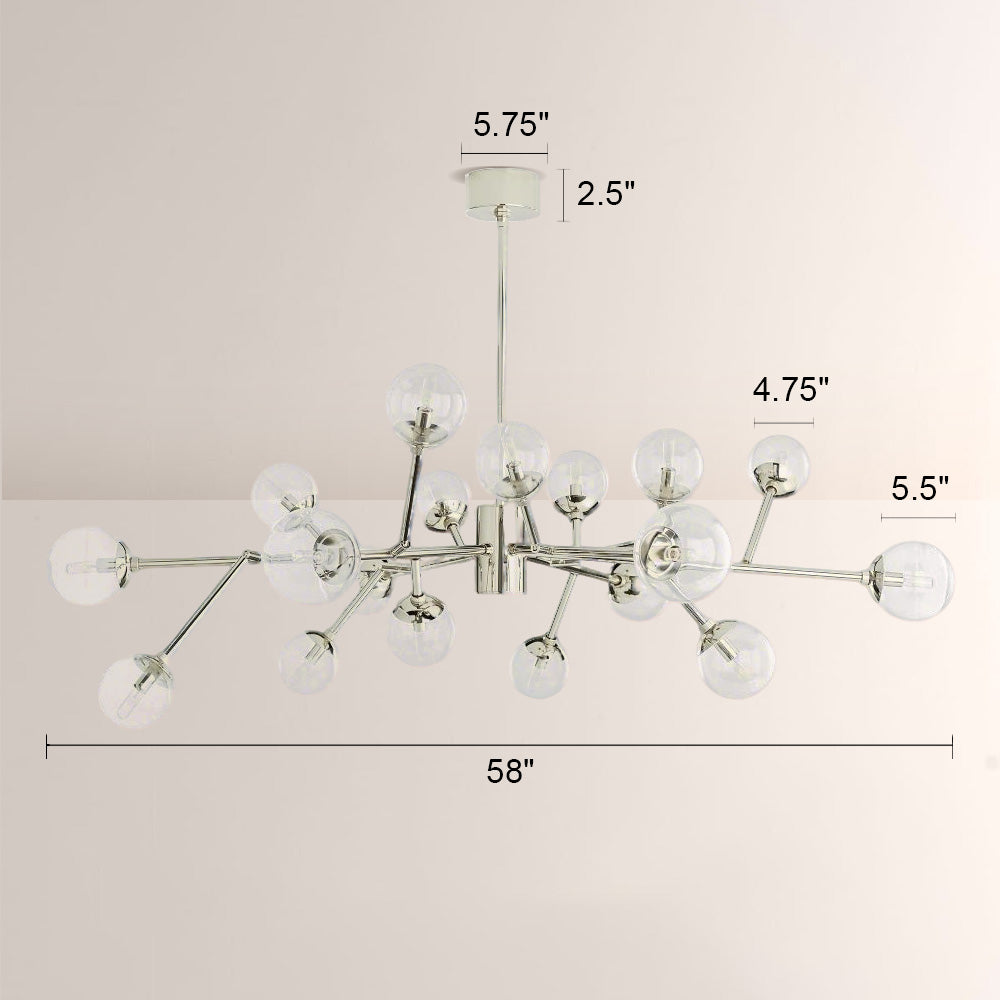 Dinah Glass Medium Chandelier