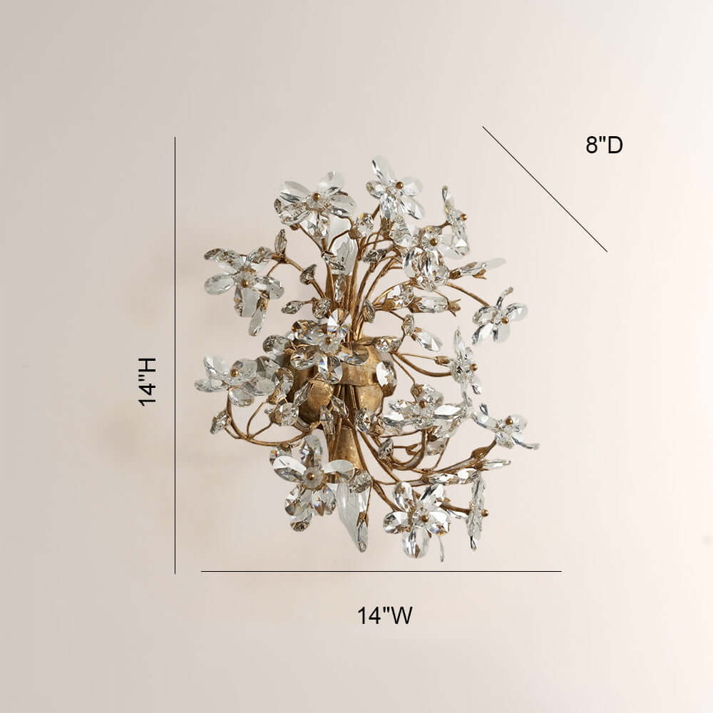 Fiora Crystal Blossom Wall Sconce