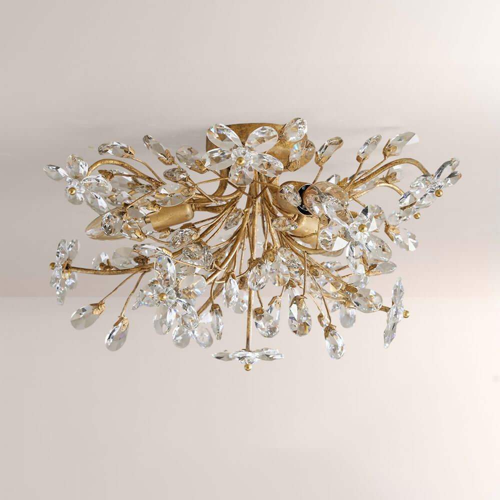 Fiora Crystal Floral Flush Mount