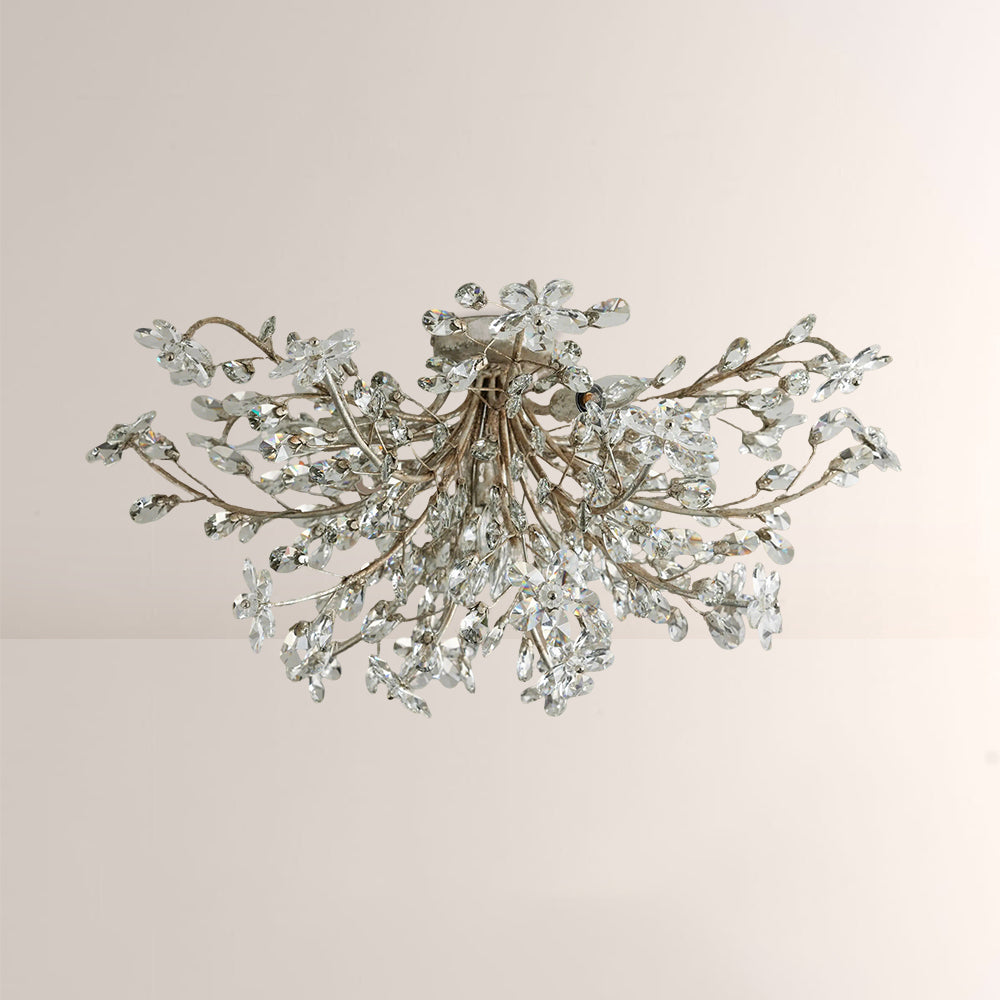 Fiora Crystal Floral Flush Mount