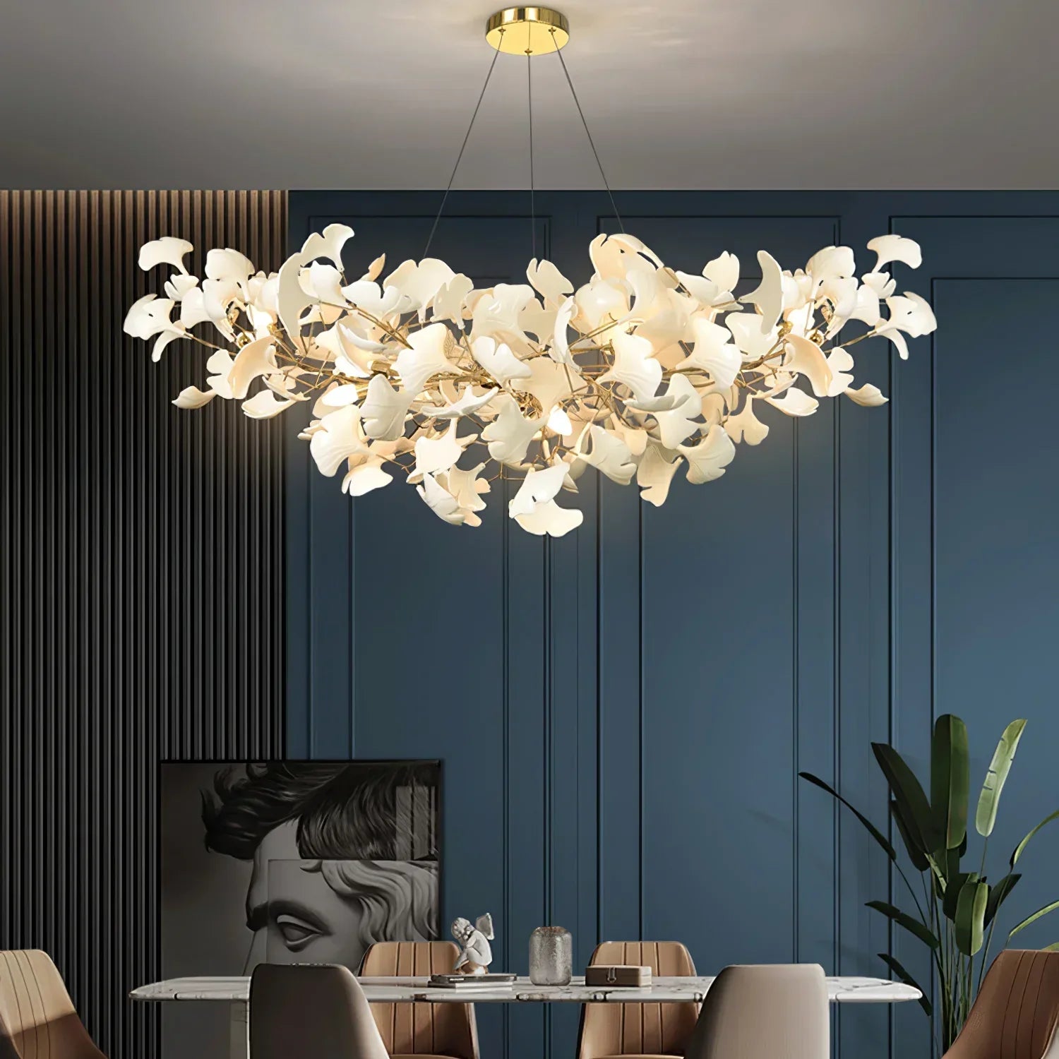 Ceramic Gingko Chandelier B