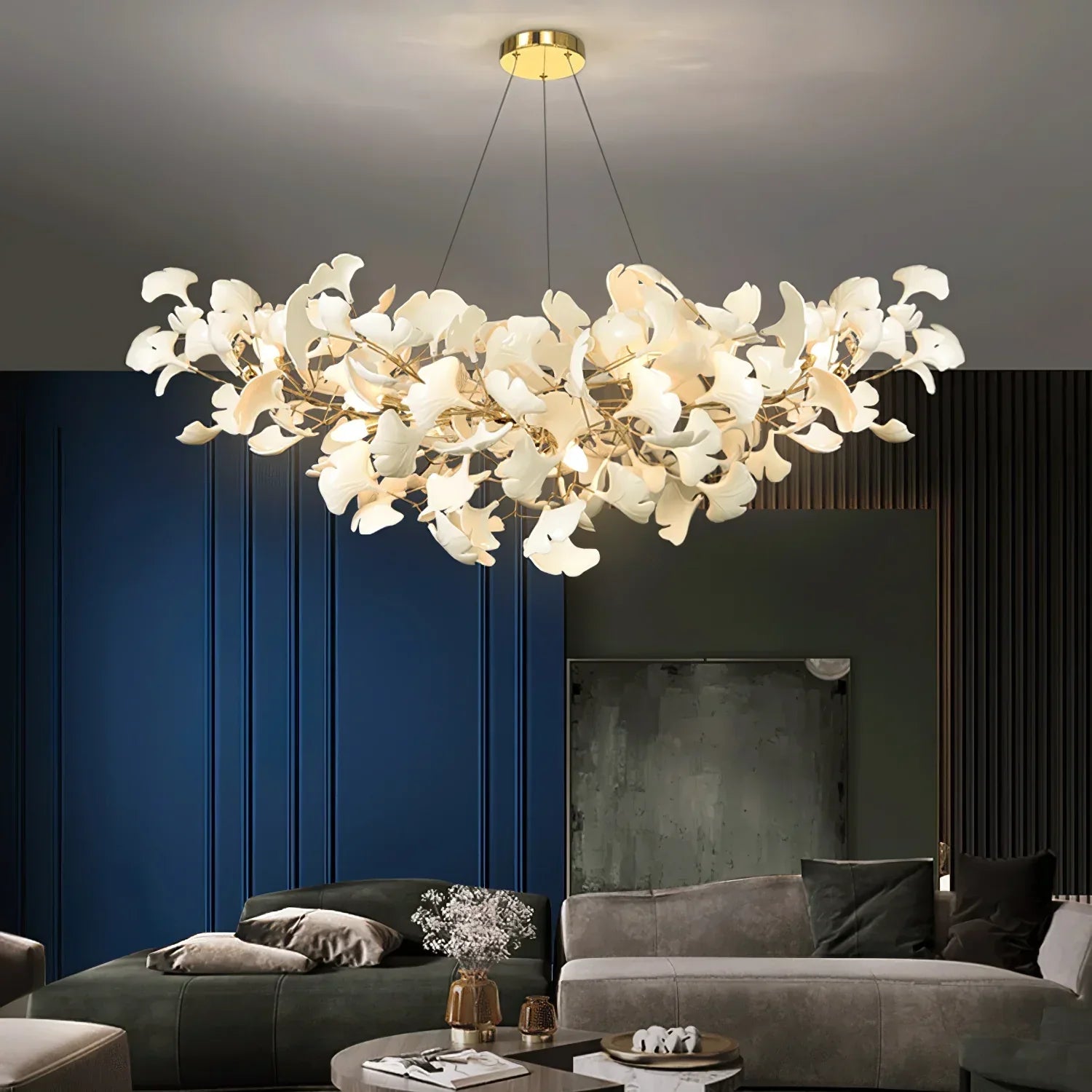 Ceramic Gingko Chandelier B
