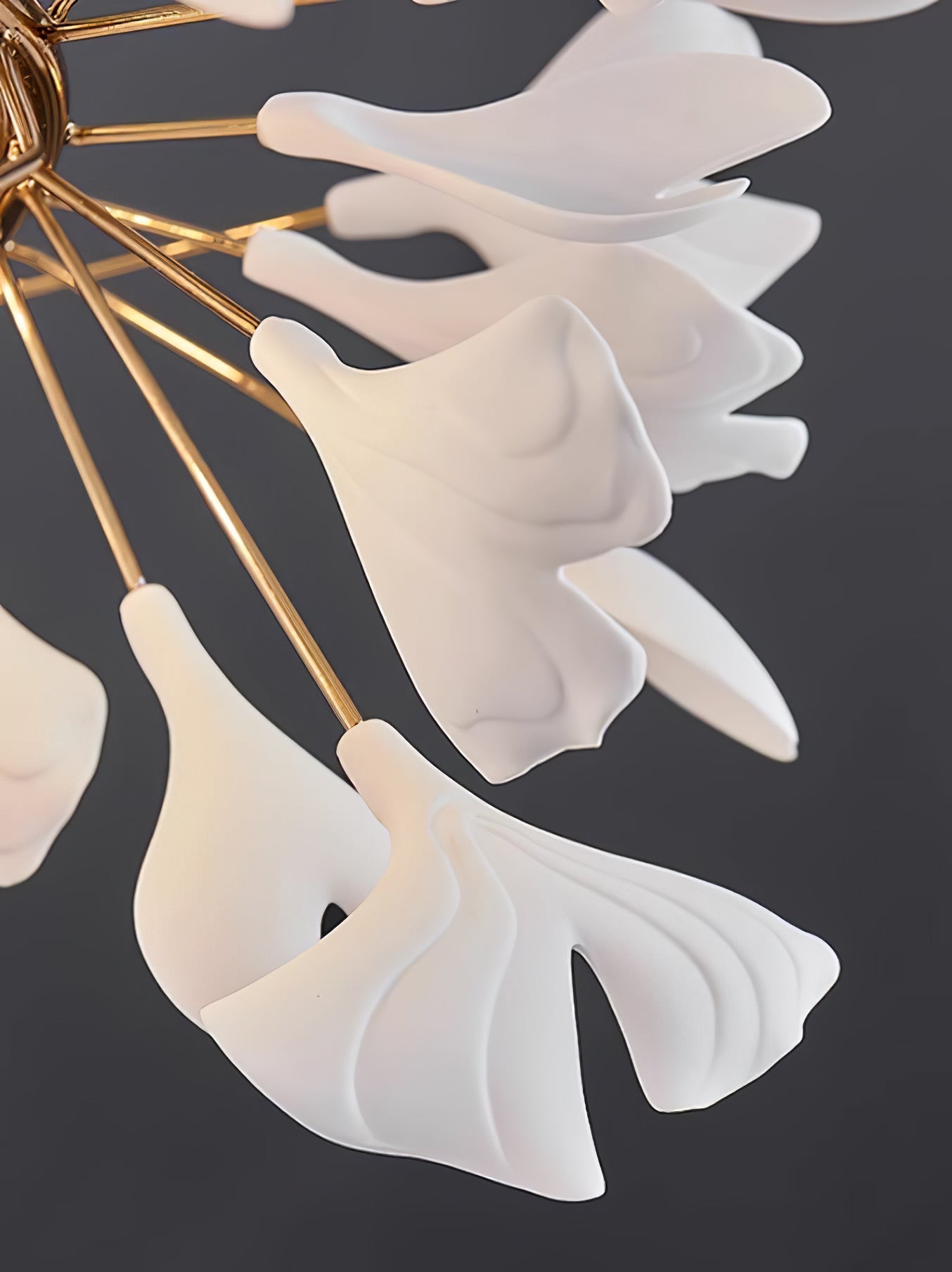 Vitelboost Leaves Combination Gingko Ceramics Chandelier