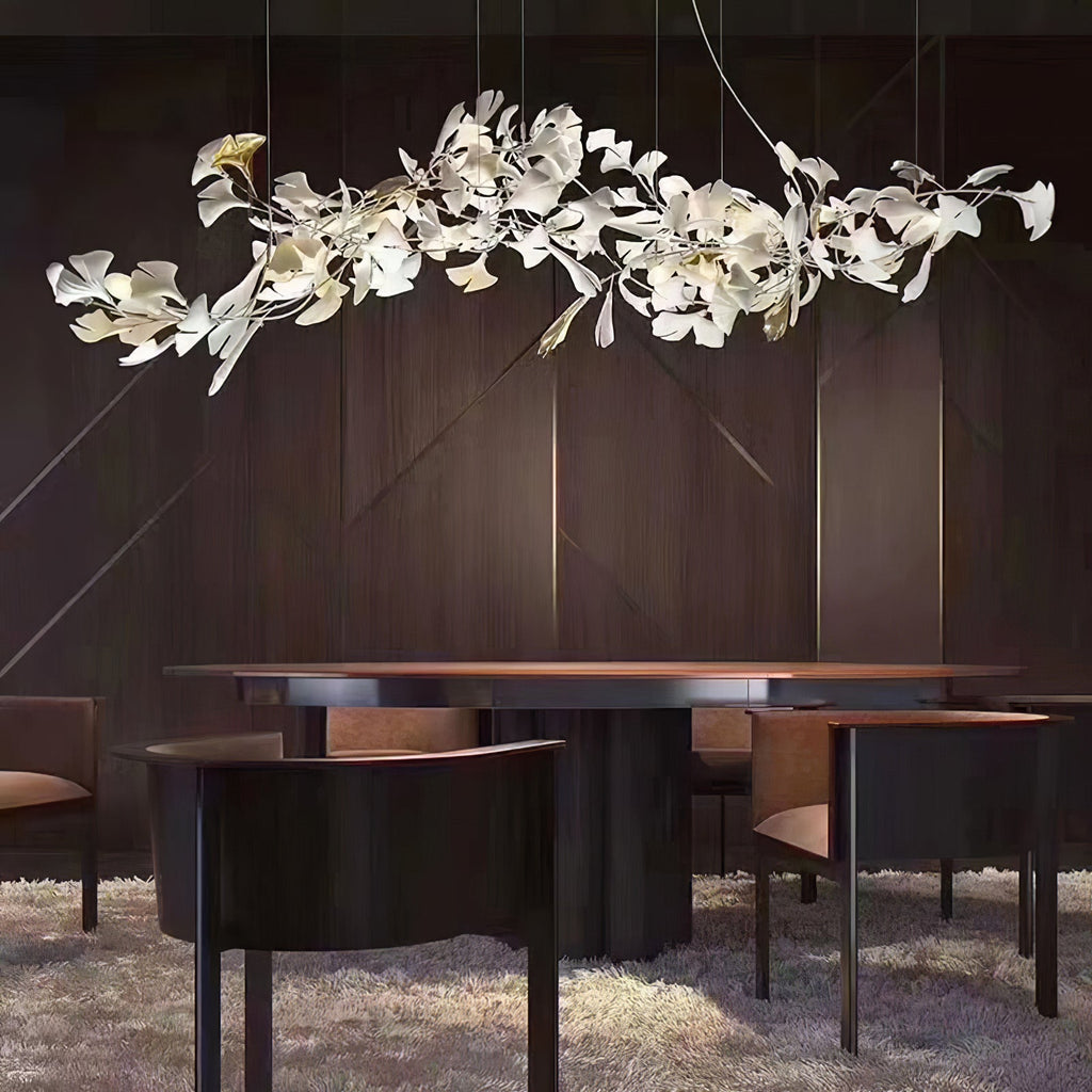 Vitelboost Leaves Combination Gingko Ceramics Chandelier