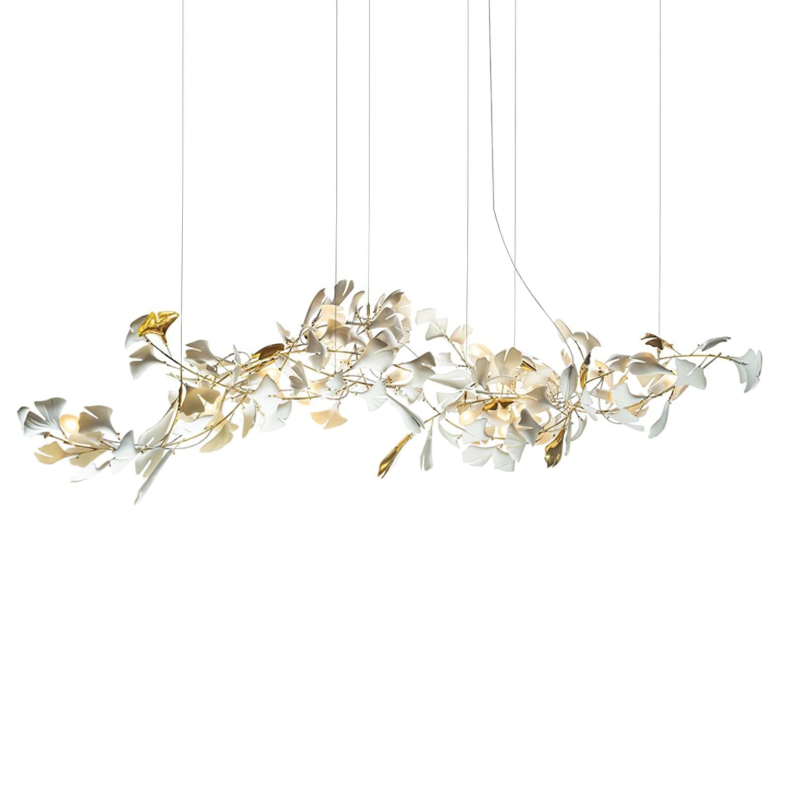 Vitelboost Leaves Combination Gingko Ceramics Chandelier