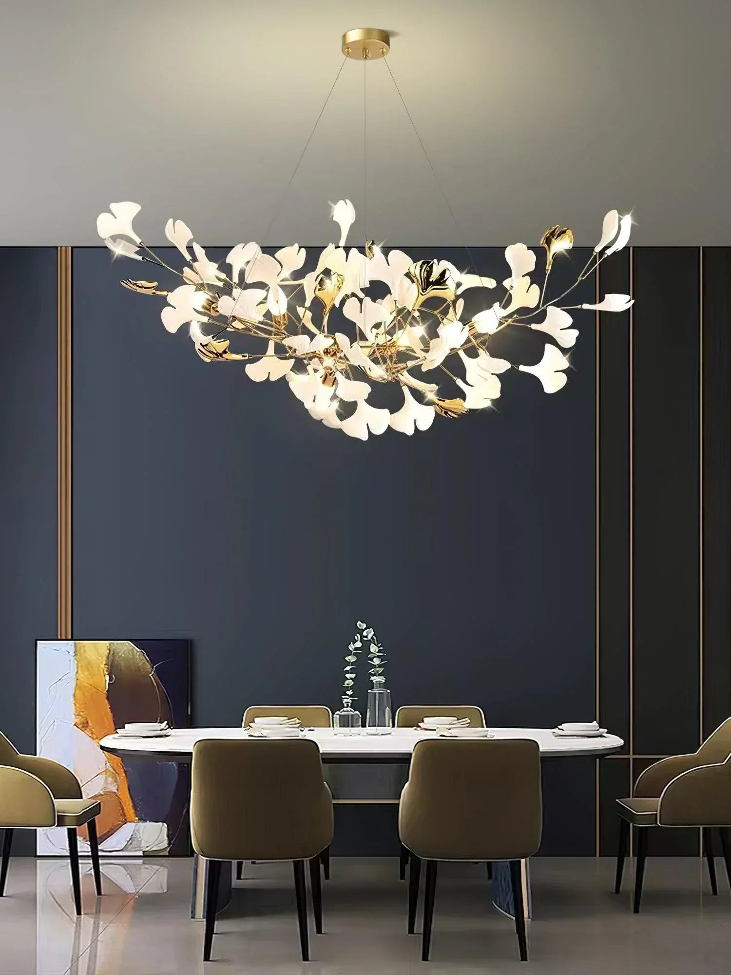 Ceramic Gingko Chandelier B