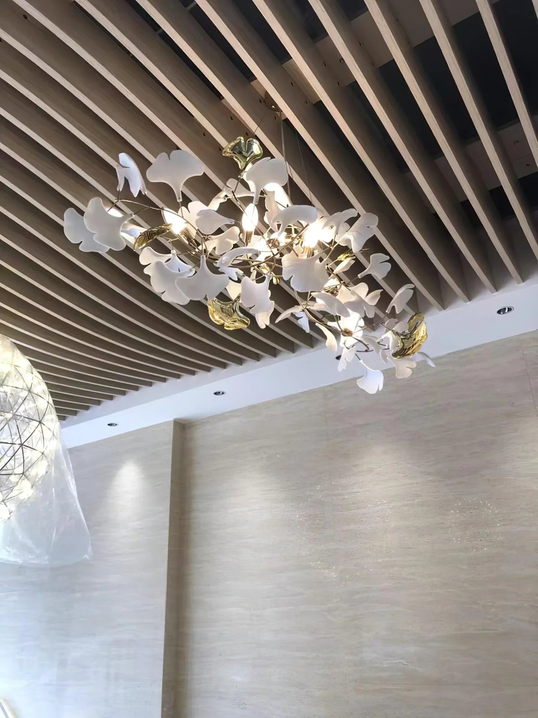 Ceramic Gingko Chandelier B