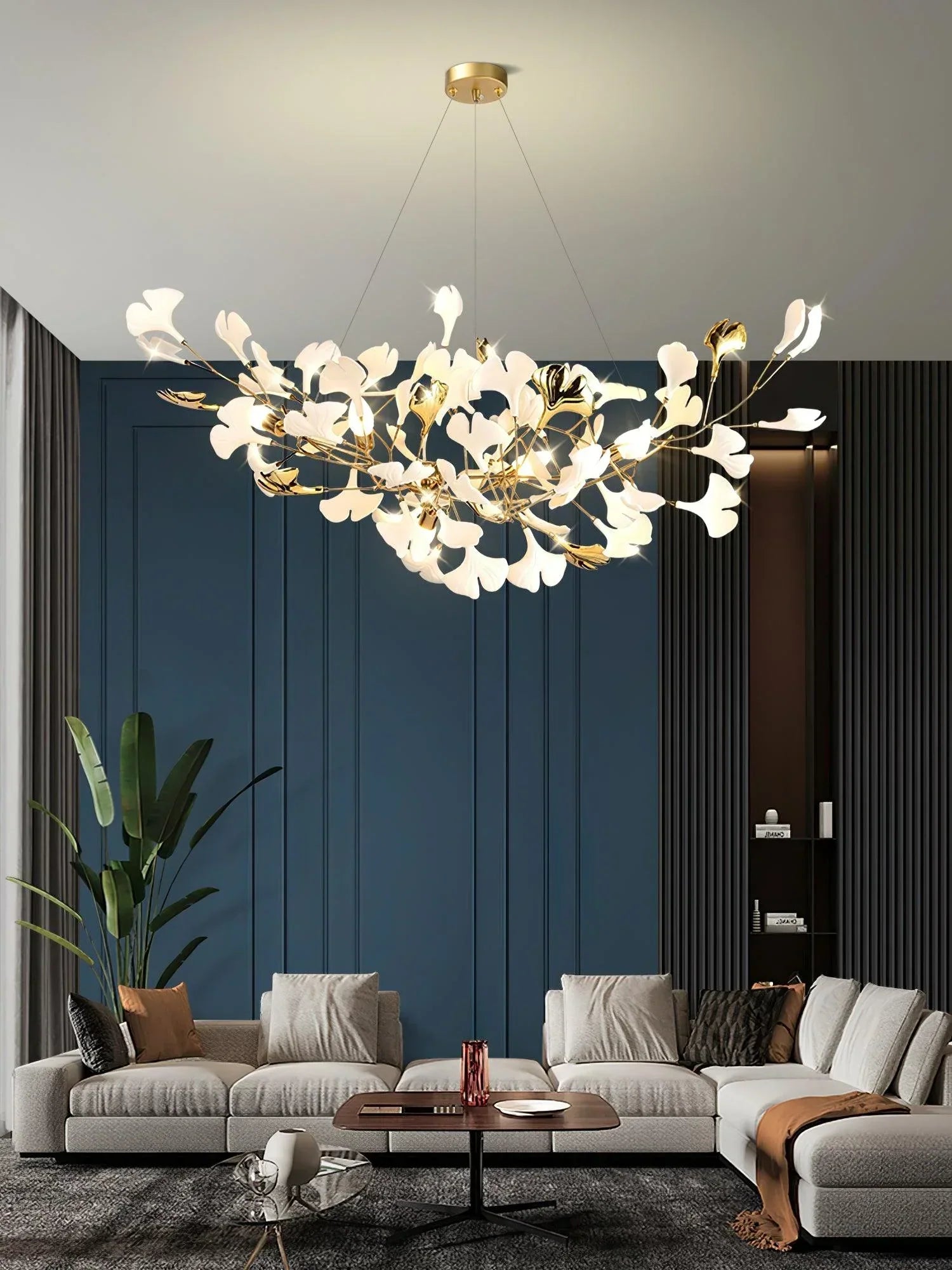 Ceramic Gingko Chandelier B