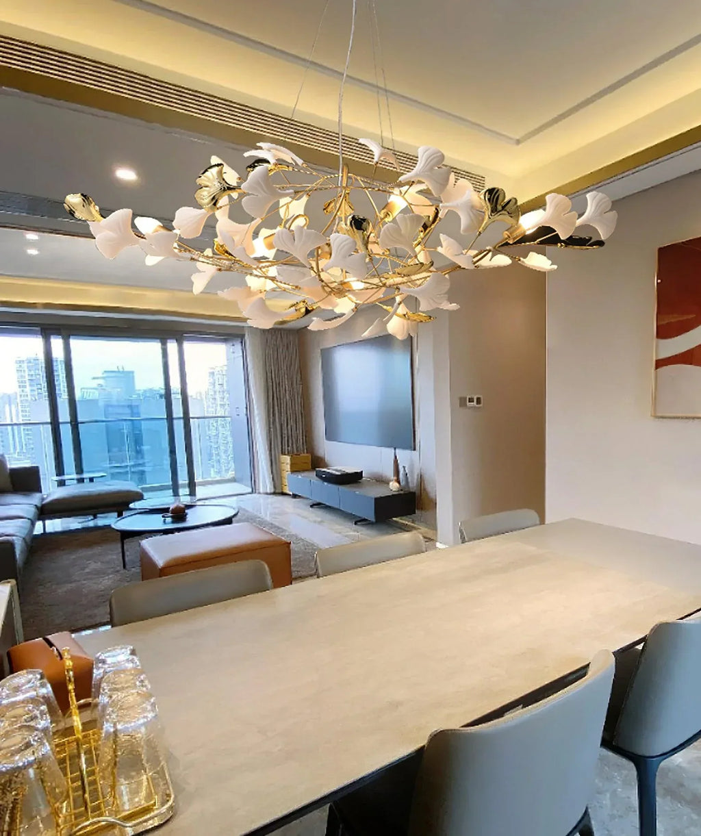 Ceramic Gingko Chandelier B