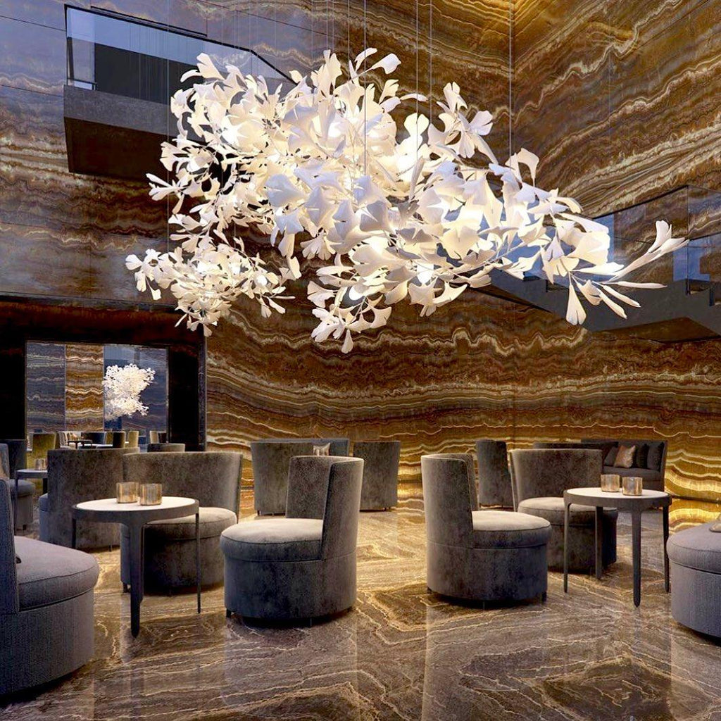 Ceramic Gingko Chandelier B