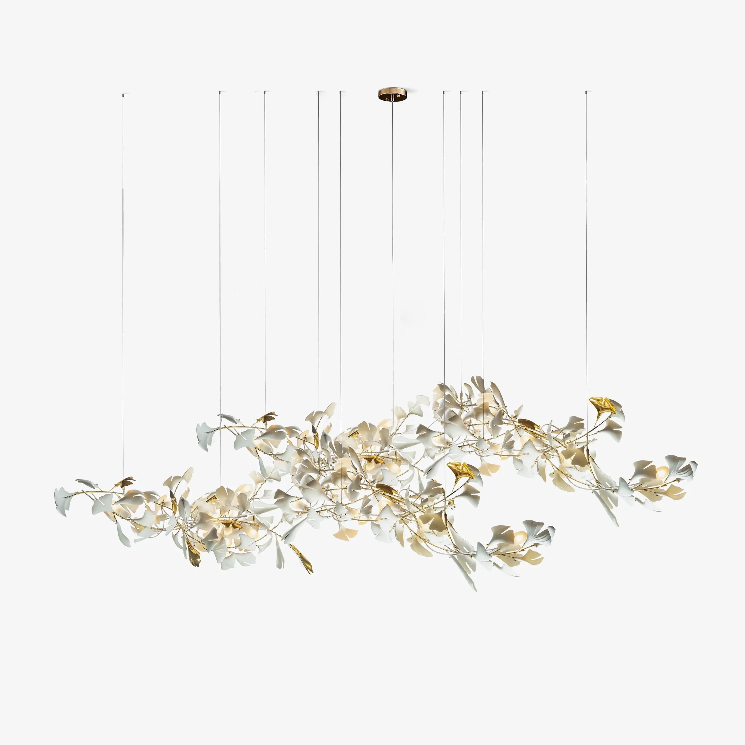 Vitelboost Leaves Combination Gingko Ceramics Chandelier