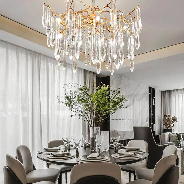 Icicle Crystal Luxury Branch Chandelier
