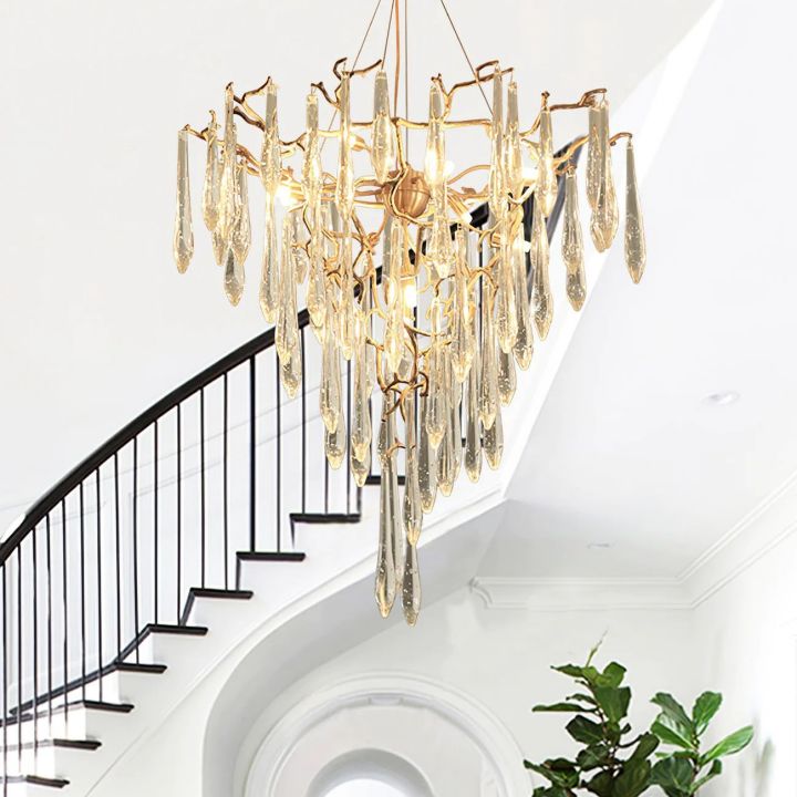 Icicle Crystal Luxury Branch Chandelier
