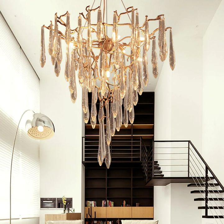 Icicle Crystal Luxury Branch Chandelier