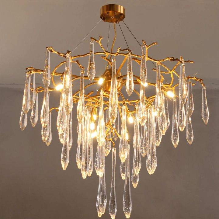 Icicle Crystal Luxury Branch Chandelier
