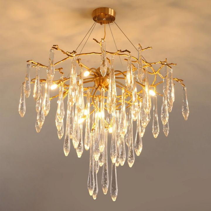 Icicle Crystal Luxury Branch Chandelier