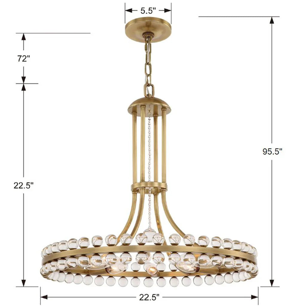 Latin 8 Light Chandelier
