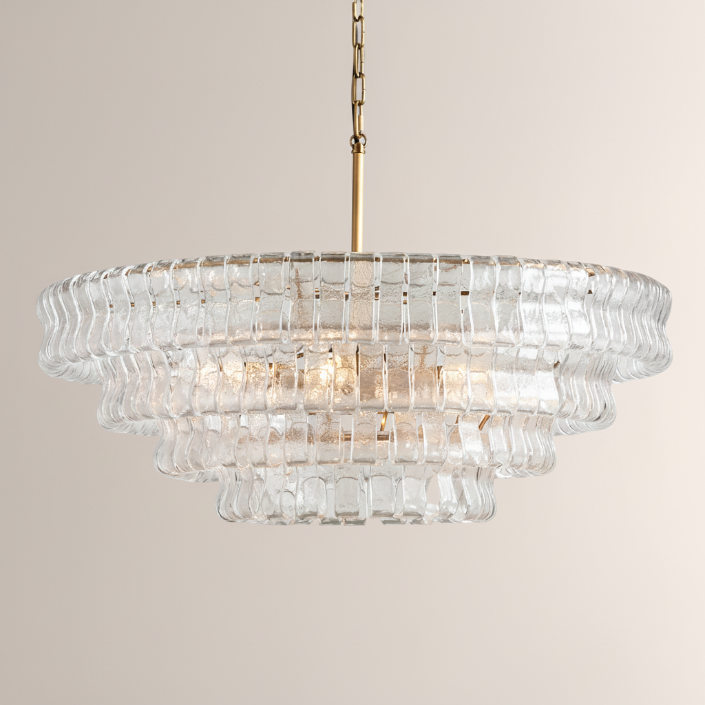Ghiaccia Glass Round Chandelier