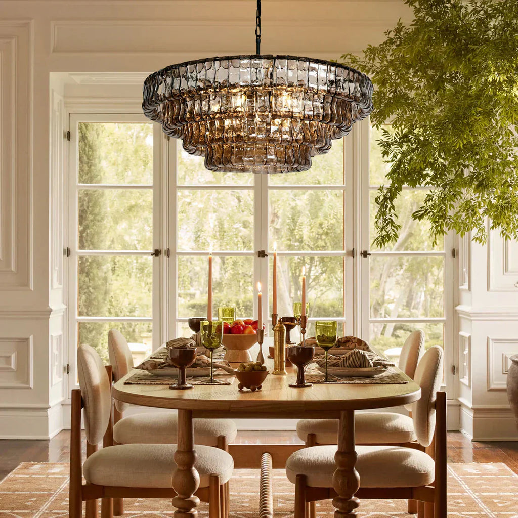 Ghiaccia Glass Round Chandelier