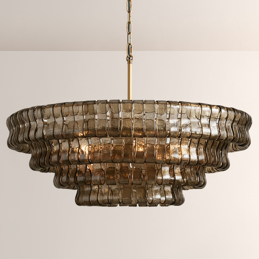 Ghiaccia Glass Round Chandelier