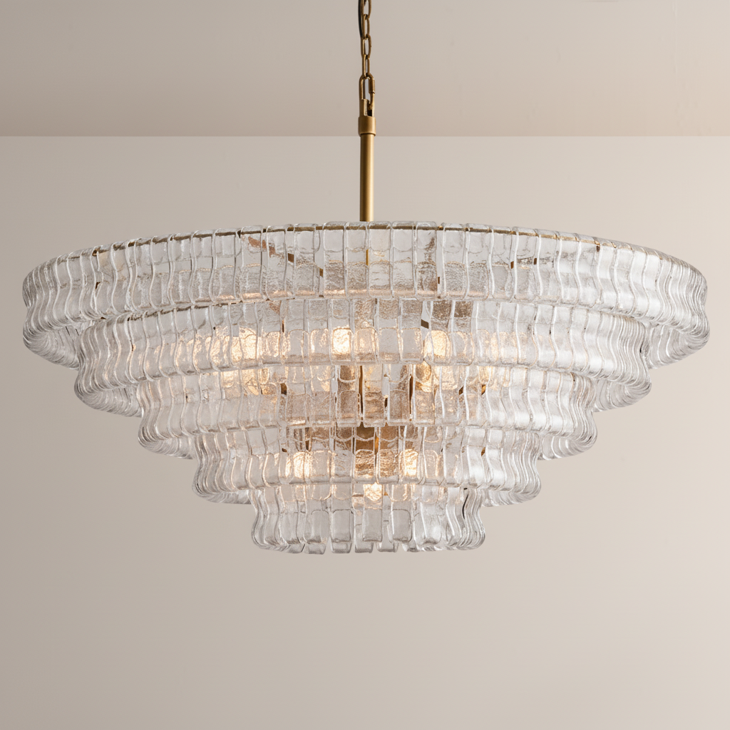 Ghiaccia Glass Round Chandelier