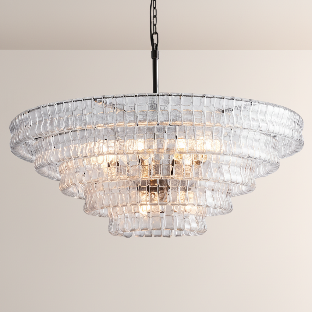 Ghiaccia Glass Round Chandelier