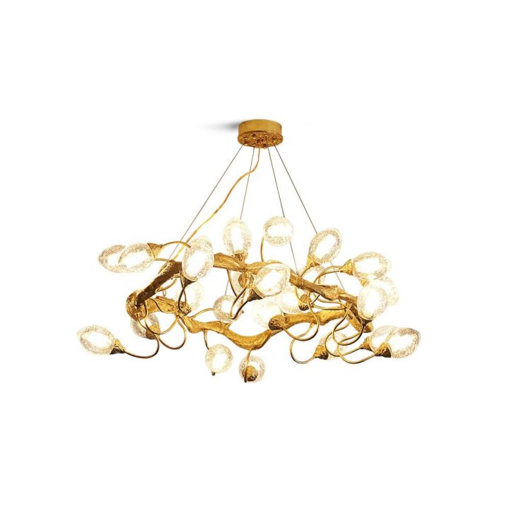 Lotus Brass Branch Chandelier