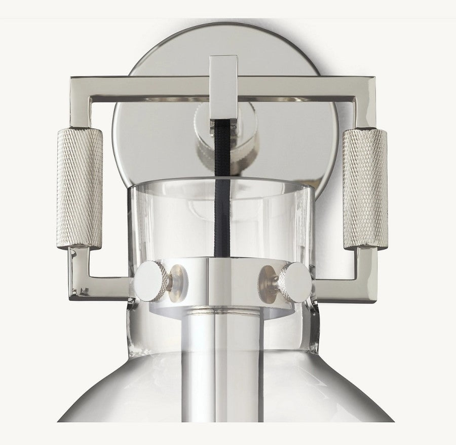 Mechanic Glass Cloche Sconce 10"