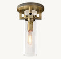 Mechanic Glass Cylinder Flushmount