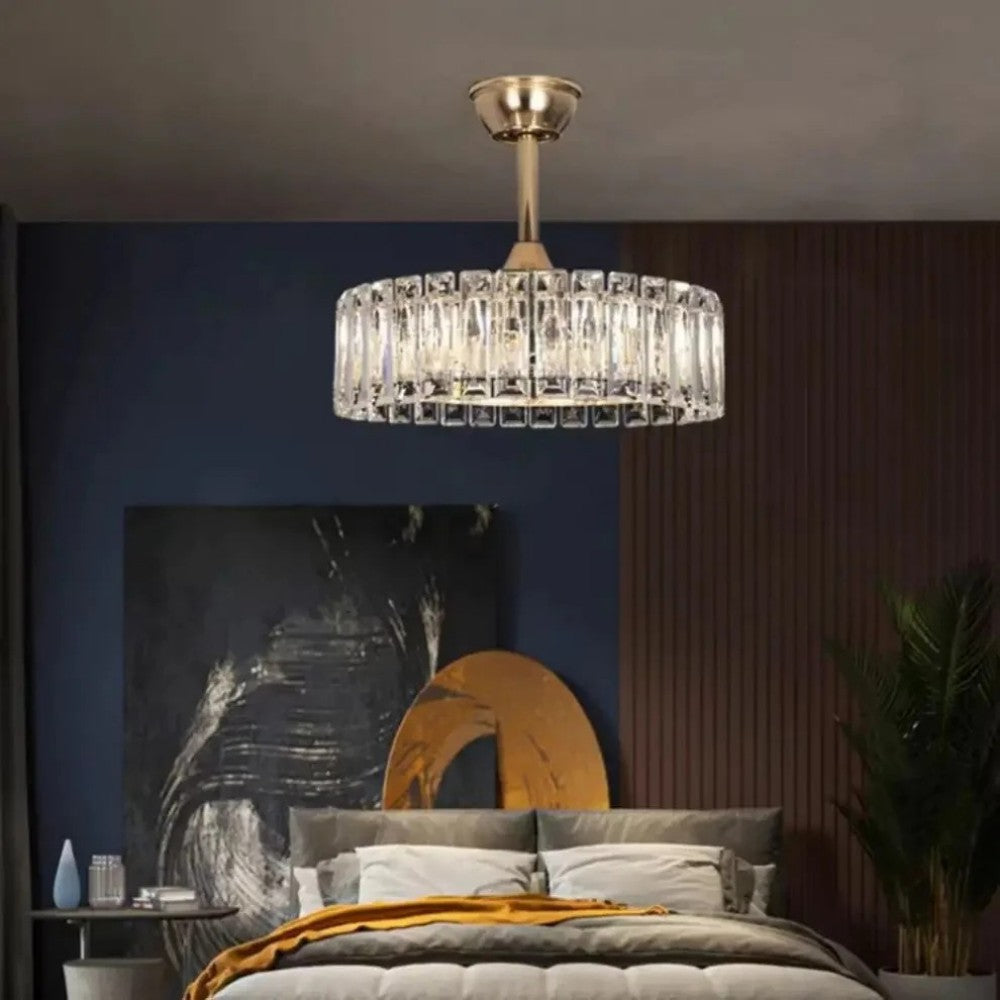 Modern Fan Light Crystal Chandelier