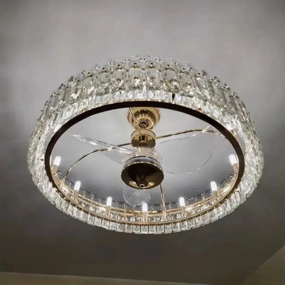 Modern Fan Light Crystal Chandelier
