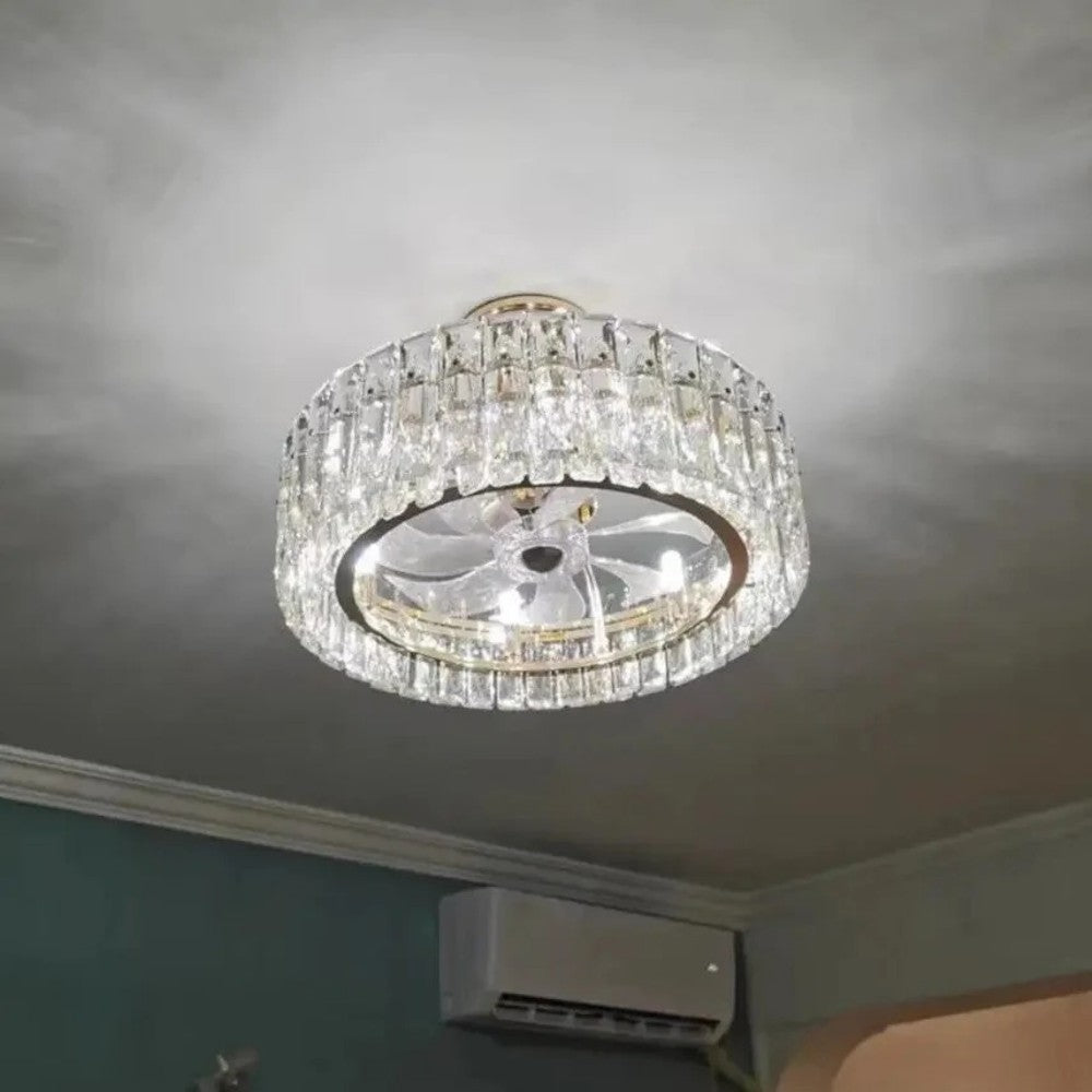 Modern Fan Light Crystal Chandelier