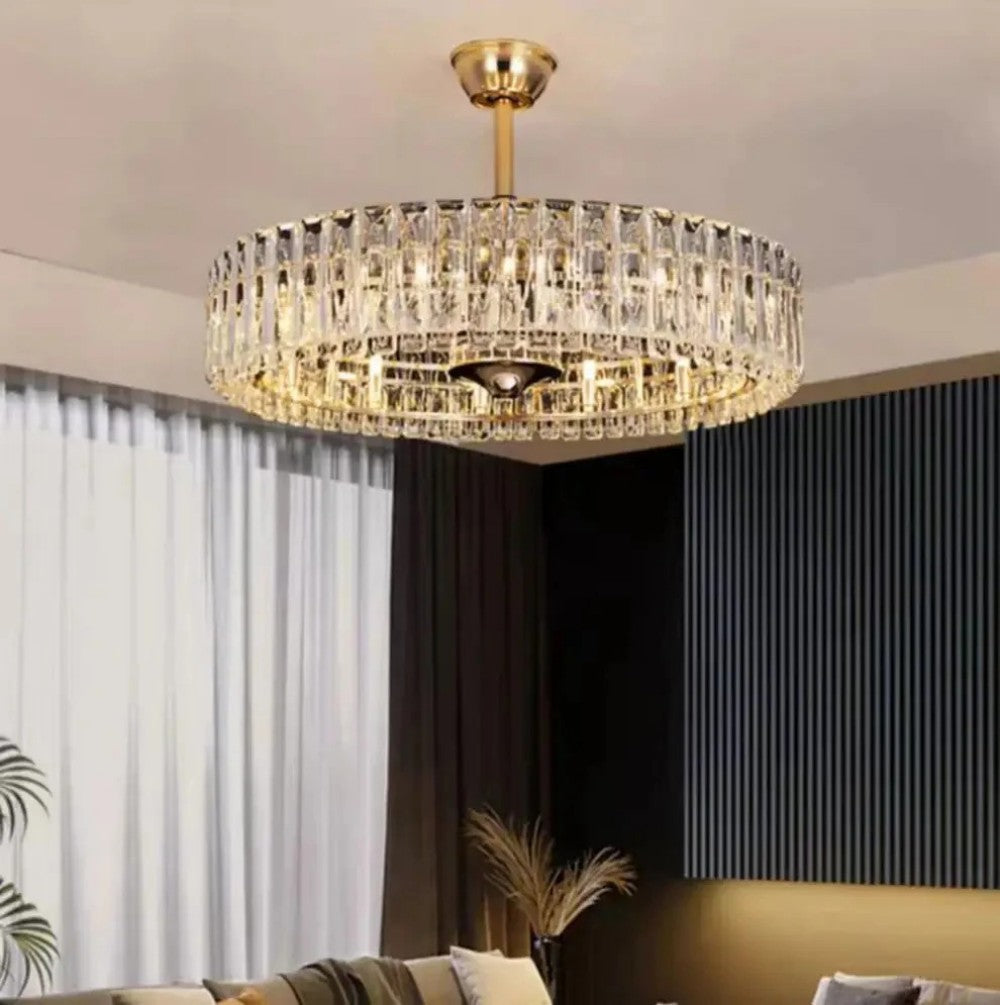Modern Fan Light Crystal Chandelier