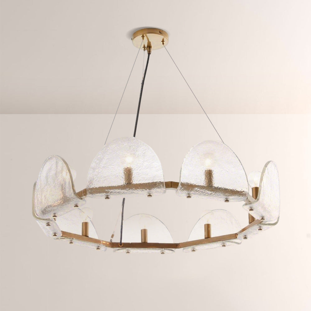 Myron Glass Round Chandelier