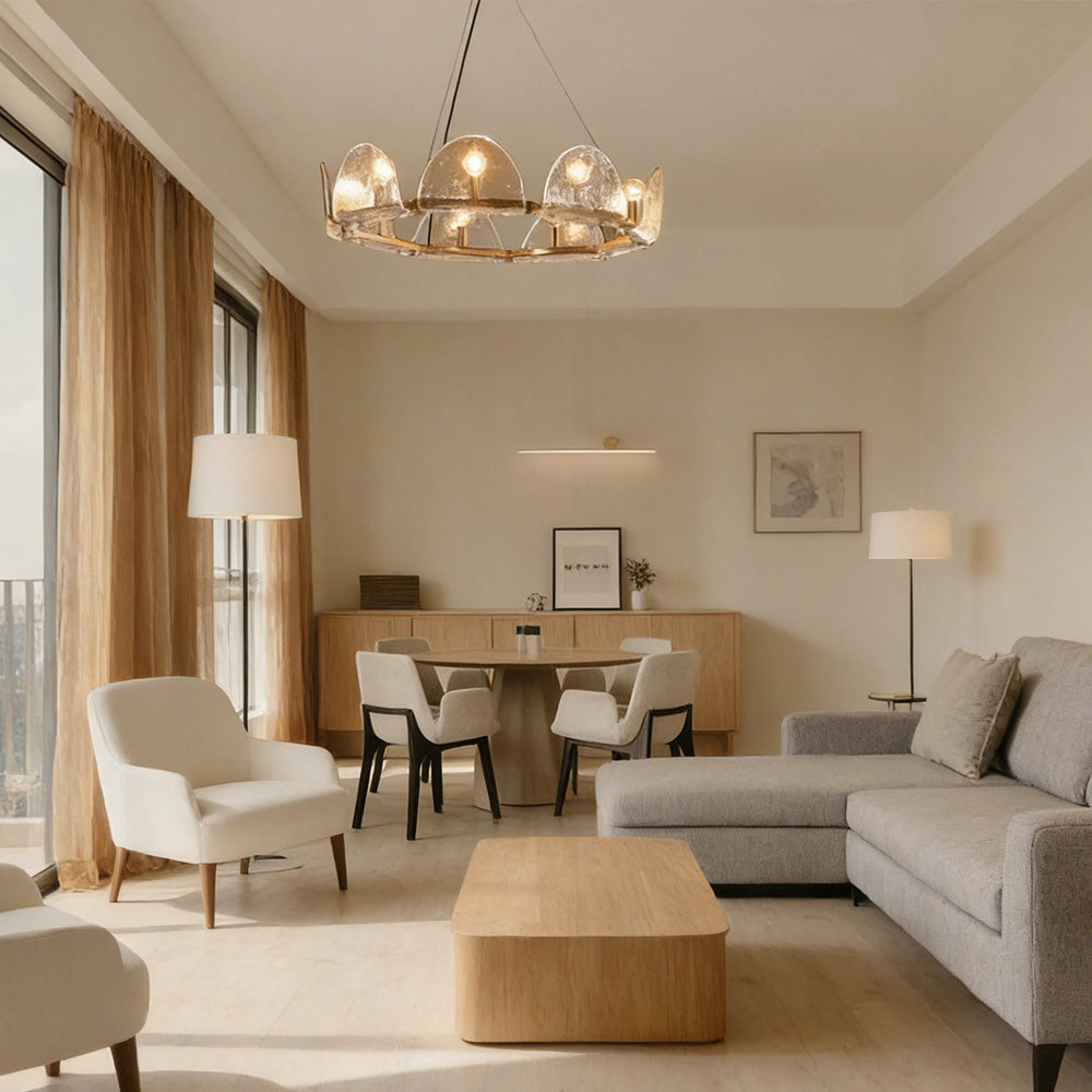Myron Glass Round Chandelier