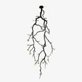 Noir Twisted Branch & Porcelain Bloom Candelabrum Chandelier