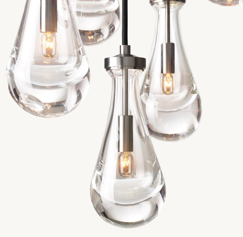 Raindrop Round Chandelier 18"