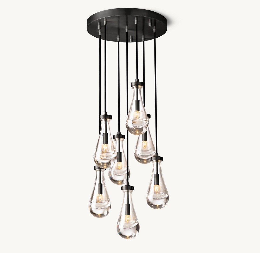 Raindrop Round Chandelier 18"