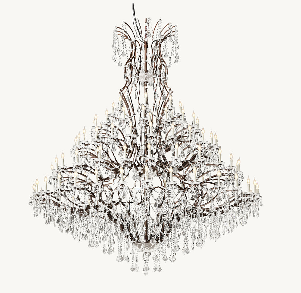 Rococo Revival Crystal Round Chandelier 101"