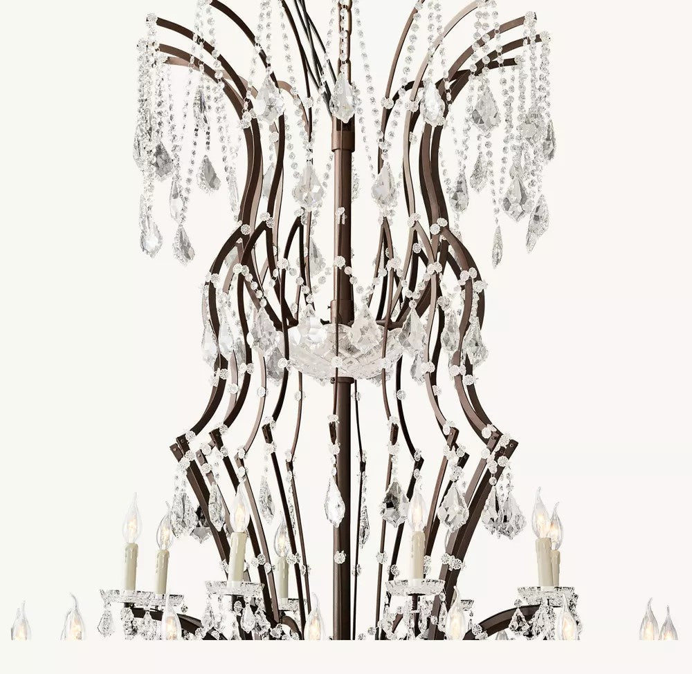 Rococo Revival Crystal Round Chandelier 101"