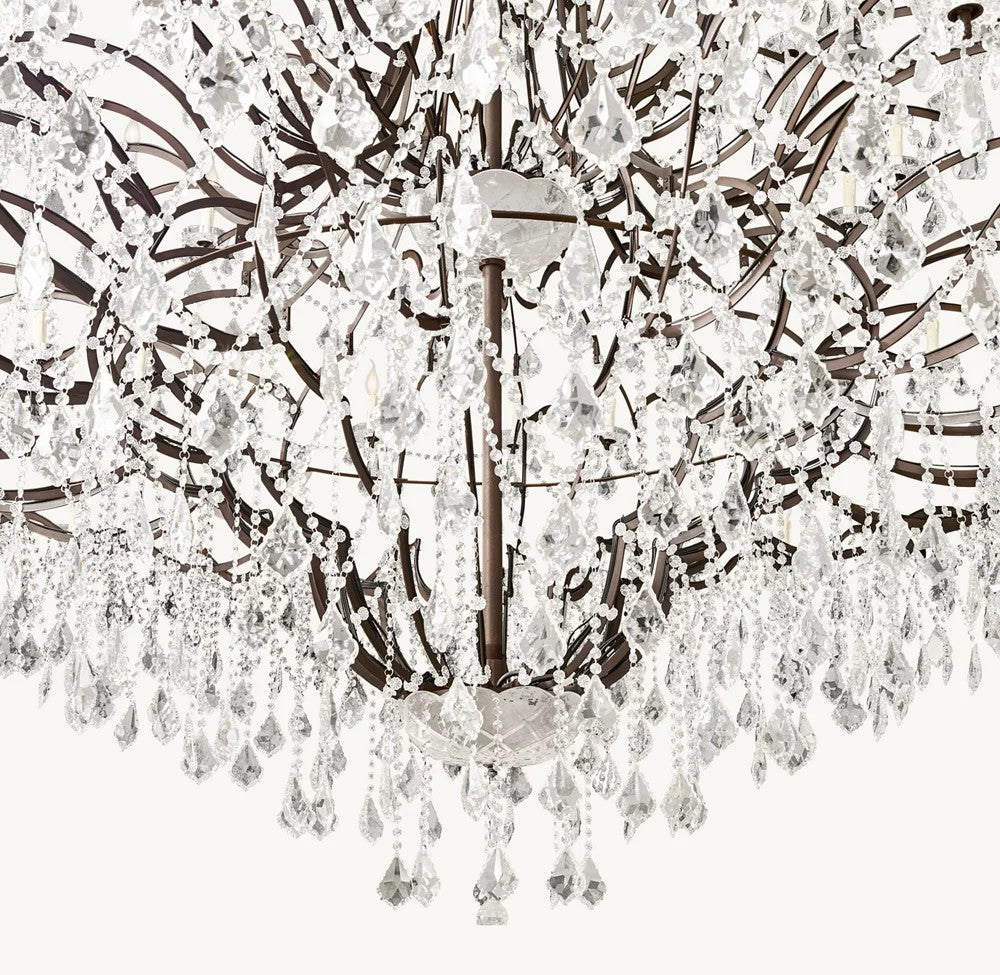 Rococo Revival Crystal Round Chandelier 101"